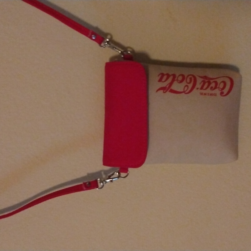 Canvas Coca Cola cross body bag with removable strap 